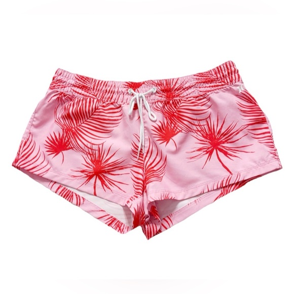 Hurley Pink Palm Print Board Shorts Size S Swim Beach - Picture 3 of 8